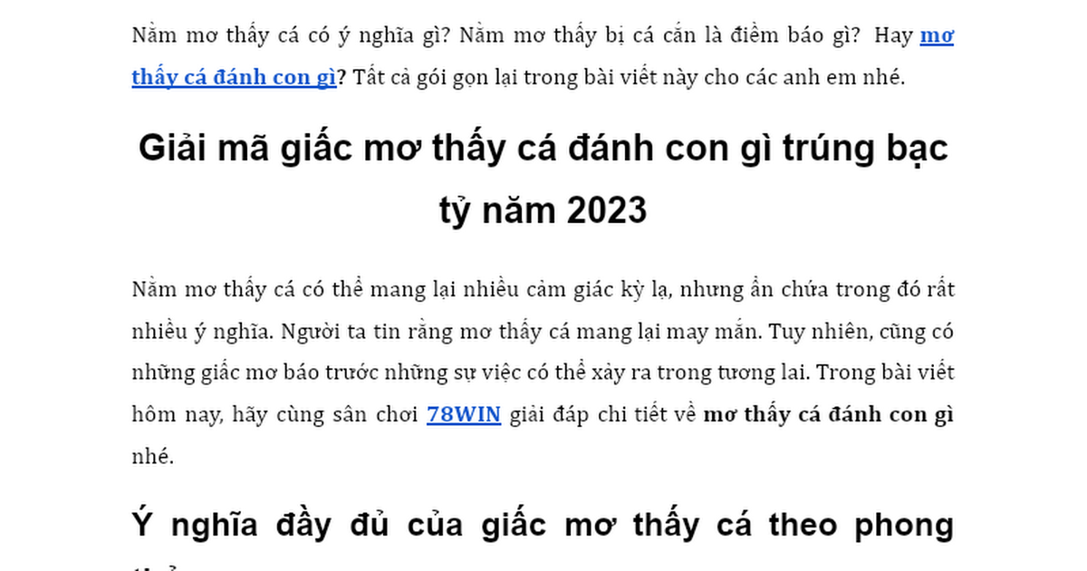 Nằm Mơ Giếng Đầy Nước Đánh Đề Con Gì?