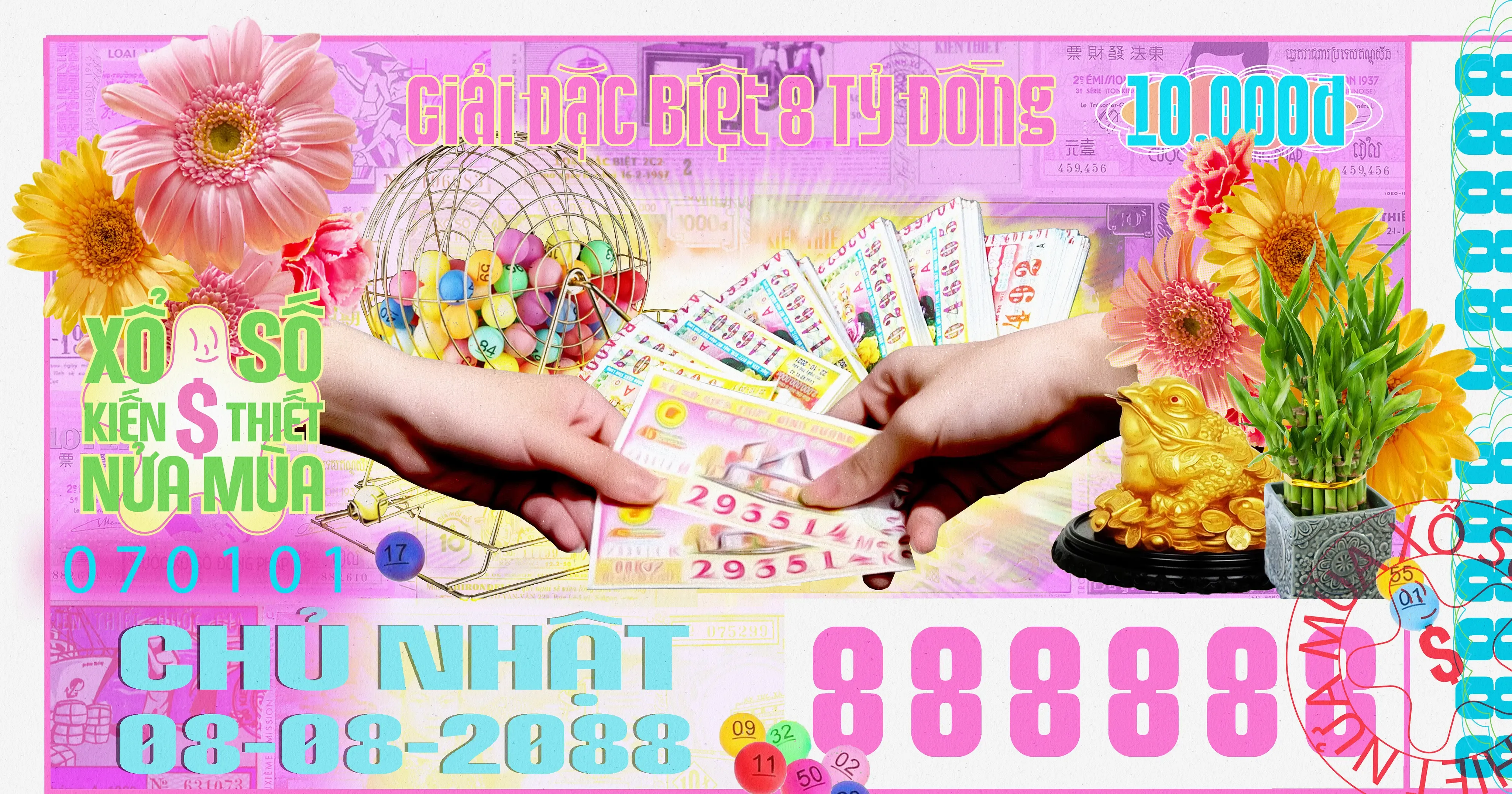 Mơ thấy trúng số đặc biệt - Hình ảnh minh họa về giấc mơ trúng số đặc biệt, với vé số và tiền bạc.